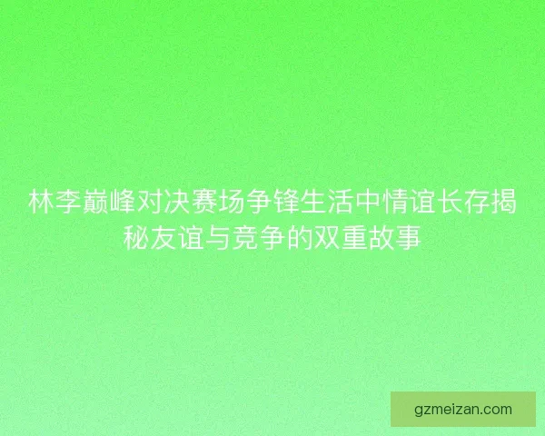 林李巅峰对决赛场争锋生活中情谊长存揭秘友谊与竞争的双重故事