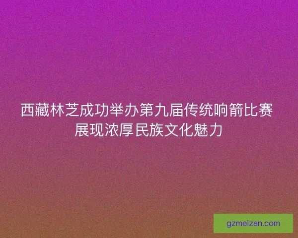 西藏林芝成功举办第九届传统响箭比赛 展现浓厚民族文化魅力